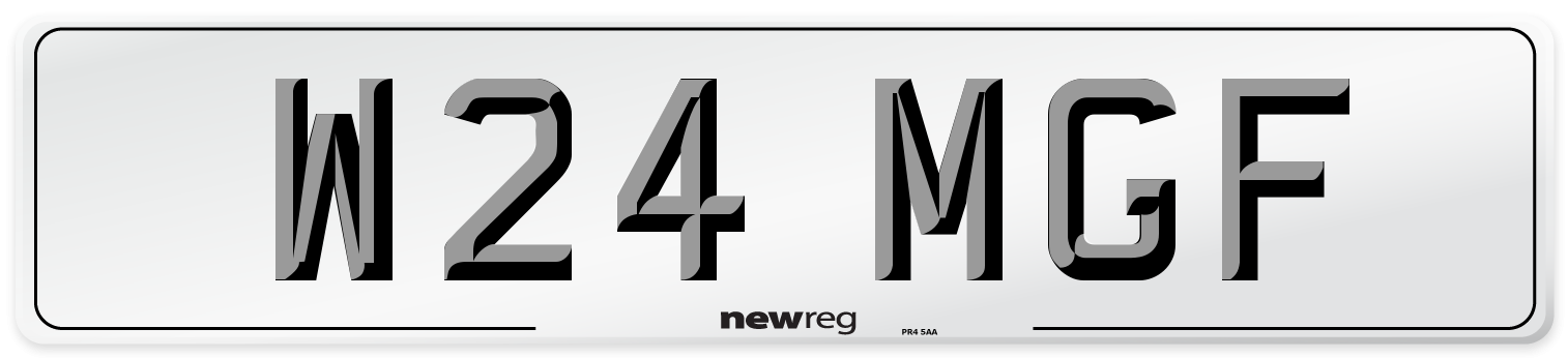 W24 MGF Number Plate from New Reg